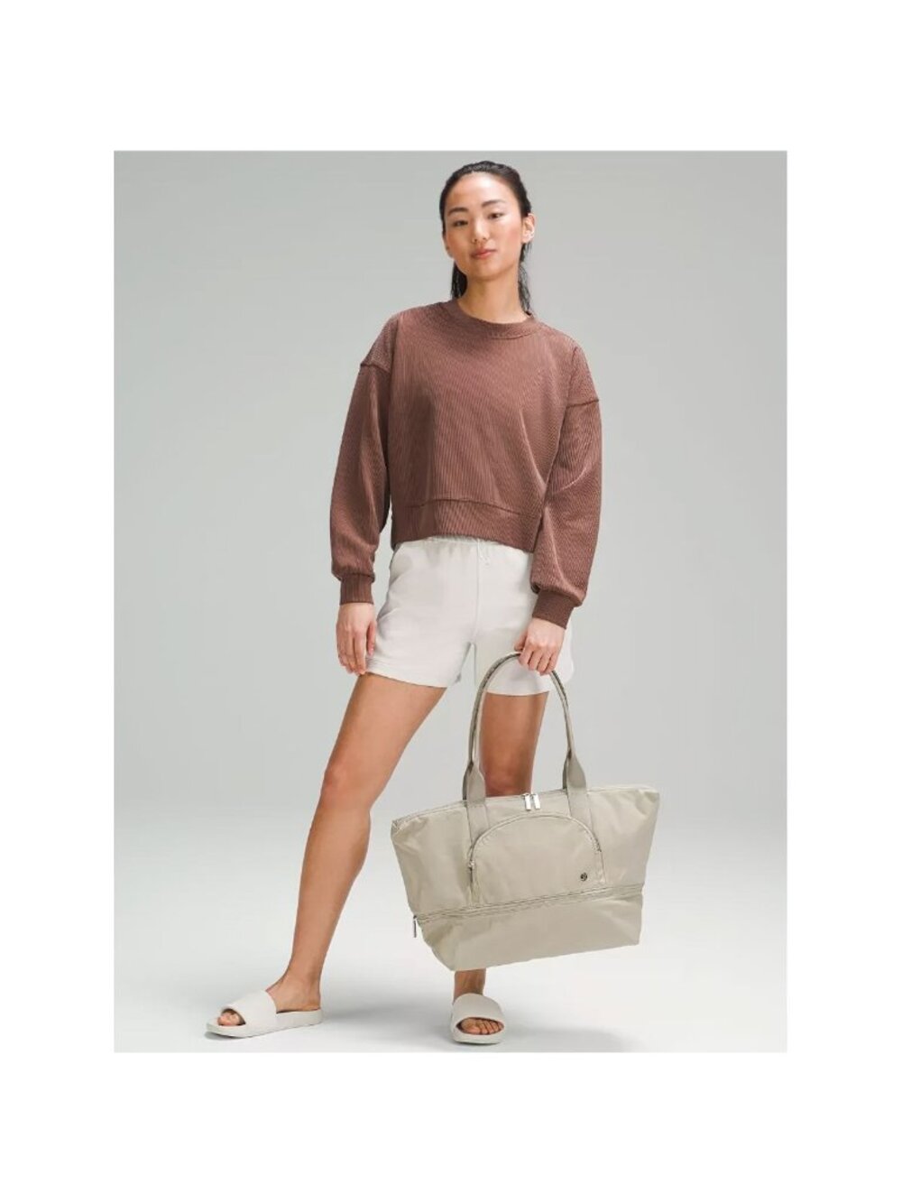 Lululemon Women's City Adventurer Tote 27L Raw Linen Beige OS